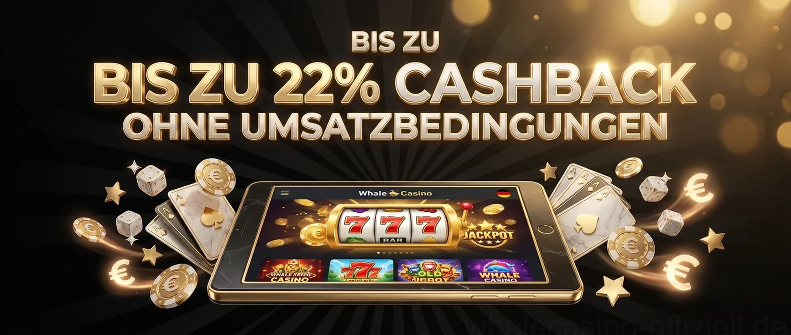 Bis zu 22% Cashbackohne Umsatzbedingungen